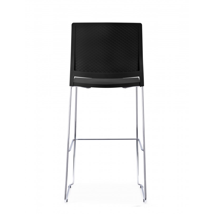 Verse Shell Skid Base Bar Stool